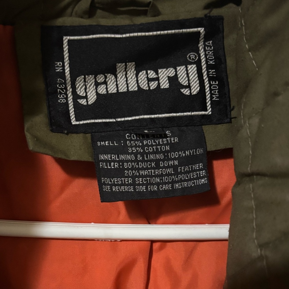 Gallery Men's Olive and Orange Puffer Jacket